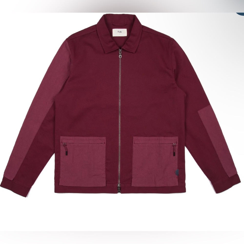 Folk Clothing Burgundy Overlay Cotton Jacket Women’s 4 Excellent Condition